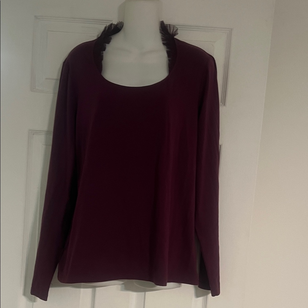 Ann Taylor Deep Burgundy Blouse